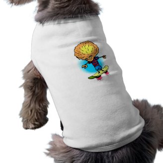 Brother Alien Sky Boarding Dog T Shirt