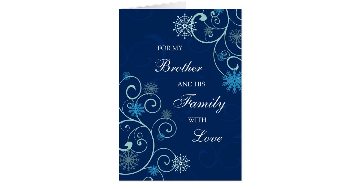 Brother and his Family Merry Christmas Card  Zazzle