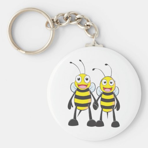 Brother and Sister Bee Happy Together Key Chains