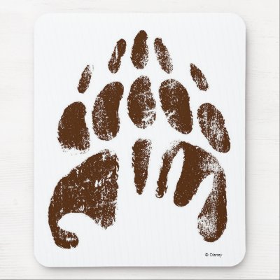Brother Bear Footprint Handprint Disney mousepads