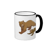 Brother Bear Kenai and Koda running Disney Coffee Mugs