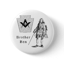 Brother Ben Franklin Pinback Buttons