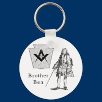 Irmão Ben Franklin porta chaves by masonicshop Irmão Ben Franklin porta chaves