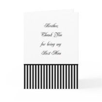 Brother Best Man Thank You Card