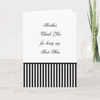 Brother Best Man Thank You Card