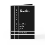 BROTHER - Best Man Wedding Thank You Card
