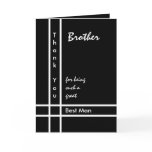 BROTHER - Best Man Wedding Thank You Card