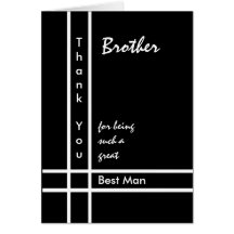 BROTHER - Best Man Wedding Thank You Card
