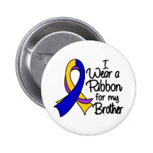Brother - Bladder Cancer Ribbon Pinback Button