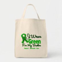 Brother - Green  Awareness Ribbon Bag
