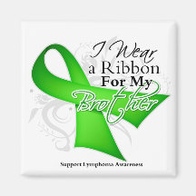 Brother Lime Green Ribbon - Lymphoma Magnets