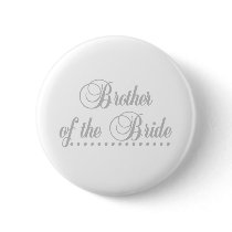 Brother of Bride Gray Elegance buttons