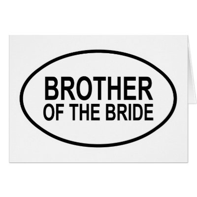 Brother of the Bride Wedding Oval Greeting Card
