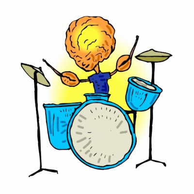 alien playing drums