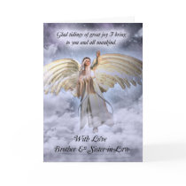 Brother & Sister-in-Law Angel Christmas Card Relig
