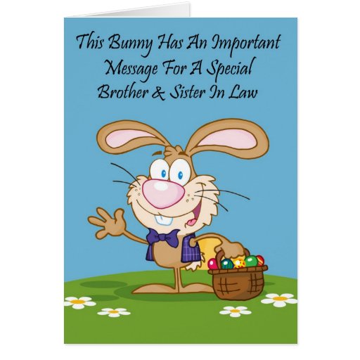 Brother Sister In Law Jelly Bean Humor Easter Card Zazzle