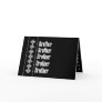 BROTHER Usher Invitation Diamond Checks Greeting Card