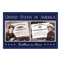 Brothers in Arms - Red & Blue posters by MrsGalaxy Brothers in Arms - Red & Blue posters