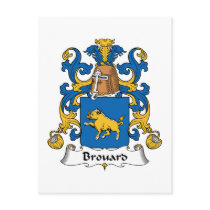 Brouard Family Crest postcards by coatsofarms Brouard Family Crest postcards