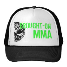 Brought-On MMA trucker hat, green lettering