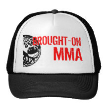 Brought-On MMA trucker hat, red lettering