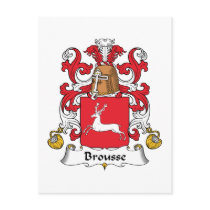 Brousse Family Crest postcards by coatsofarms Brousse Family Crest postcards