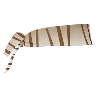 Brown Abstract Grass Grain Pattern Tie Headband