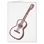 Brown Acoustic Classical Guitar Card