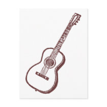 Brown Acoustic Classical Guitar postcards by chmayer Brown Acoustic Classical Guitar postcards