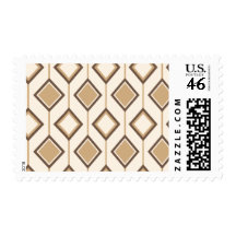 Brown and beige diamonds and lines stamp