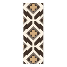 Brown and beige geometric mosaic business card