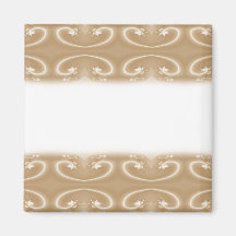 Brown and Beige Swirl Pattern. Magnet