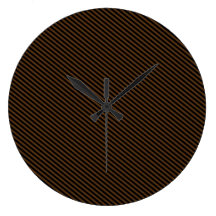 Brown and Black Diagonal Stripes Clocks
