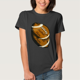 Brown and Black Football Mom Sports Shirt