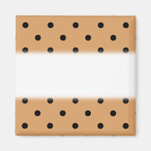 Brown and Black Polka Dot Pattern. Fridge Magnet