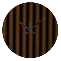 Brown and Black Stripes Clocks
