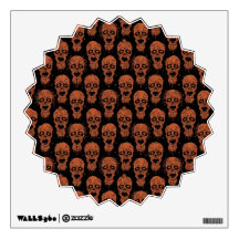 Brown and Black Zombie Apocalypse Pattern Room Stickers