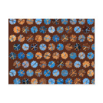Brown and Blue Abstract Postcard