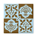 Brown and Blue Design Magnet
