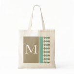 Brown and Blue Diamond Monogram Bag