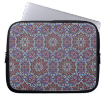 Brown and blue Elegant Pattern Laptop sleeve laptop sleeves