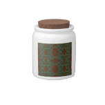 Brown and Blue Spiral Candy Jar