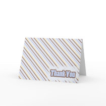 Brown and Blue Thank You cards