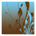 Brown-and-Blue-tulip posters by Elle_Ichai Brown-and-Blue-tulip posters