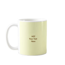 Brown and Cream, Custom Text. Coffee Mugs