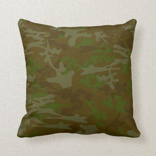 Brown And Green Camo Throw Pillow Zazzle