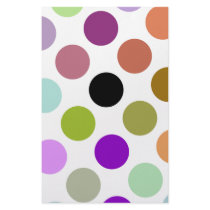 Brown And Green Colorful Dots Stationery