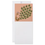 brown and green peacock personalized rack card