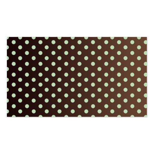 Brown and Green Polka Dot Diaper Raffle Ticket Business Card Templates (back side)