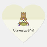 Brown And Green Polkadot Bear Sticker
